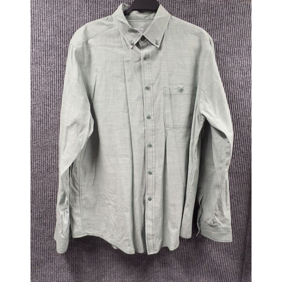 Mossimo Supply Button Down Shirt Mens Large Green Long Sleeve Cotton  Casual - Picture 1 of 12